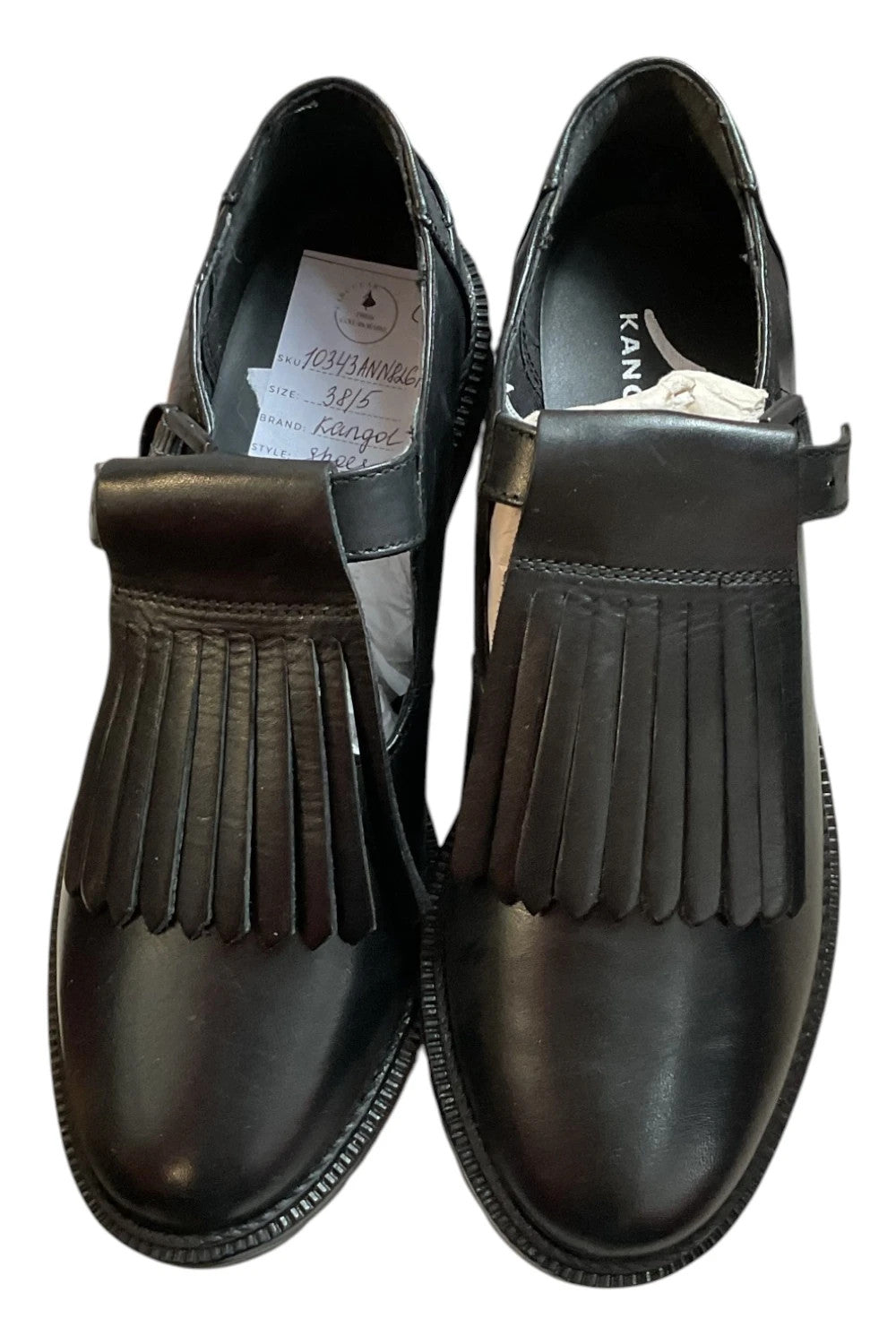 Kangol shoes black leather size-5 10343ANN