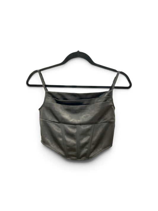 Stylewise Black Crop Top Sz-8 10354OMD