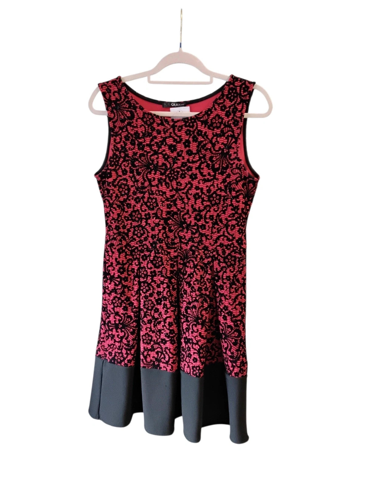 Quiz Dress Black&Red Sz-14 10372LMO