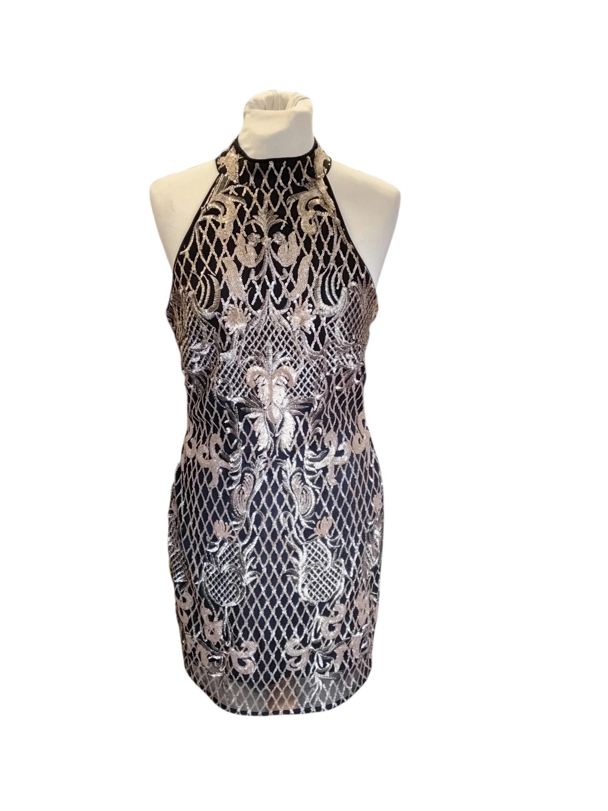 Quiz Dress Black Sz-12 10371LMO