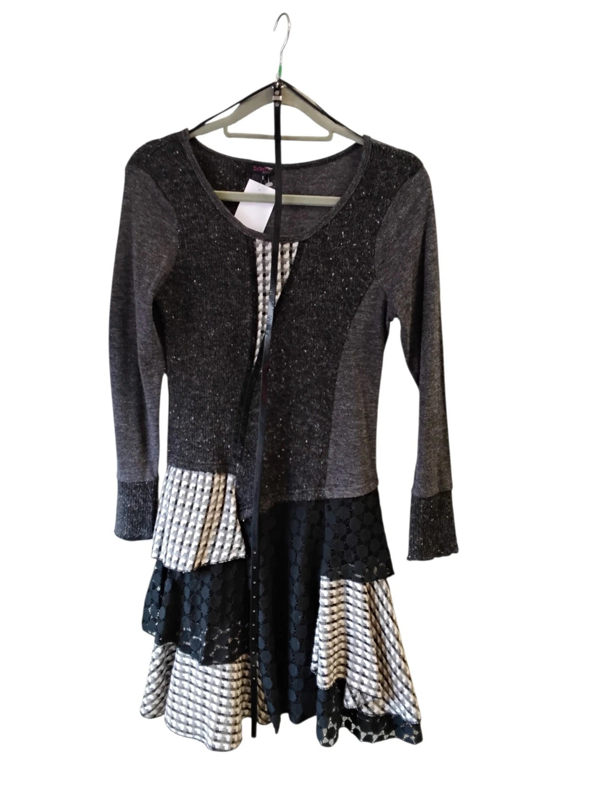 Stella Morgan Dress Grey&Black Sz-10 10374CMO