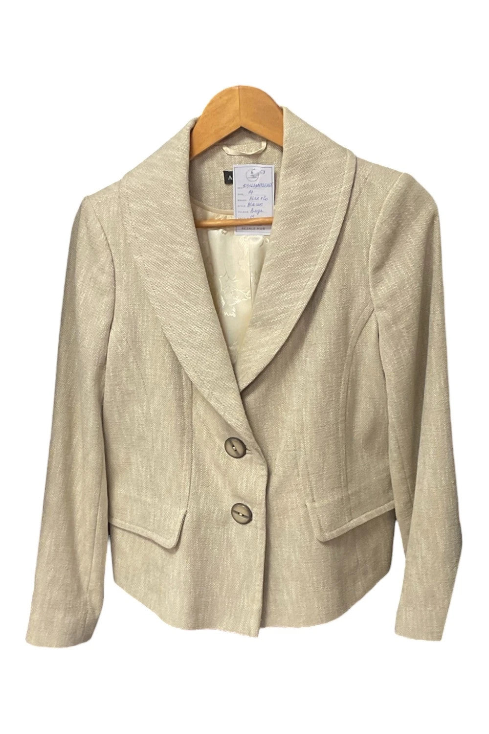 Alex&Co Blazer linen beige size-14 10312ANN