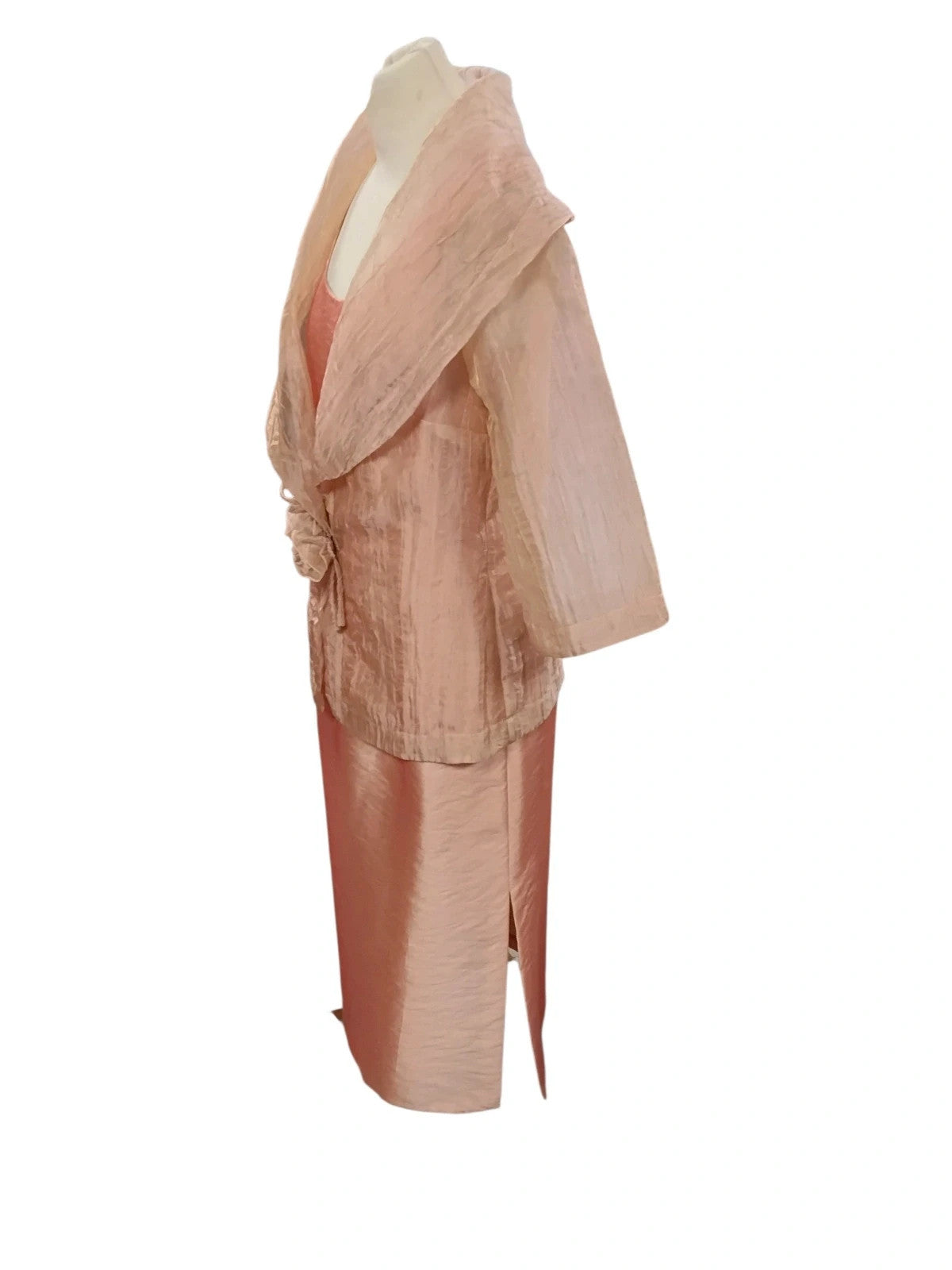 John Bentley MOB 2pc Dress+Blazer Gold&Peach Sz-10 10370LMO