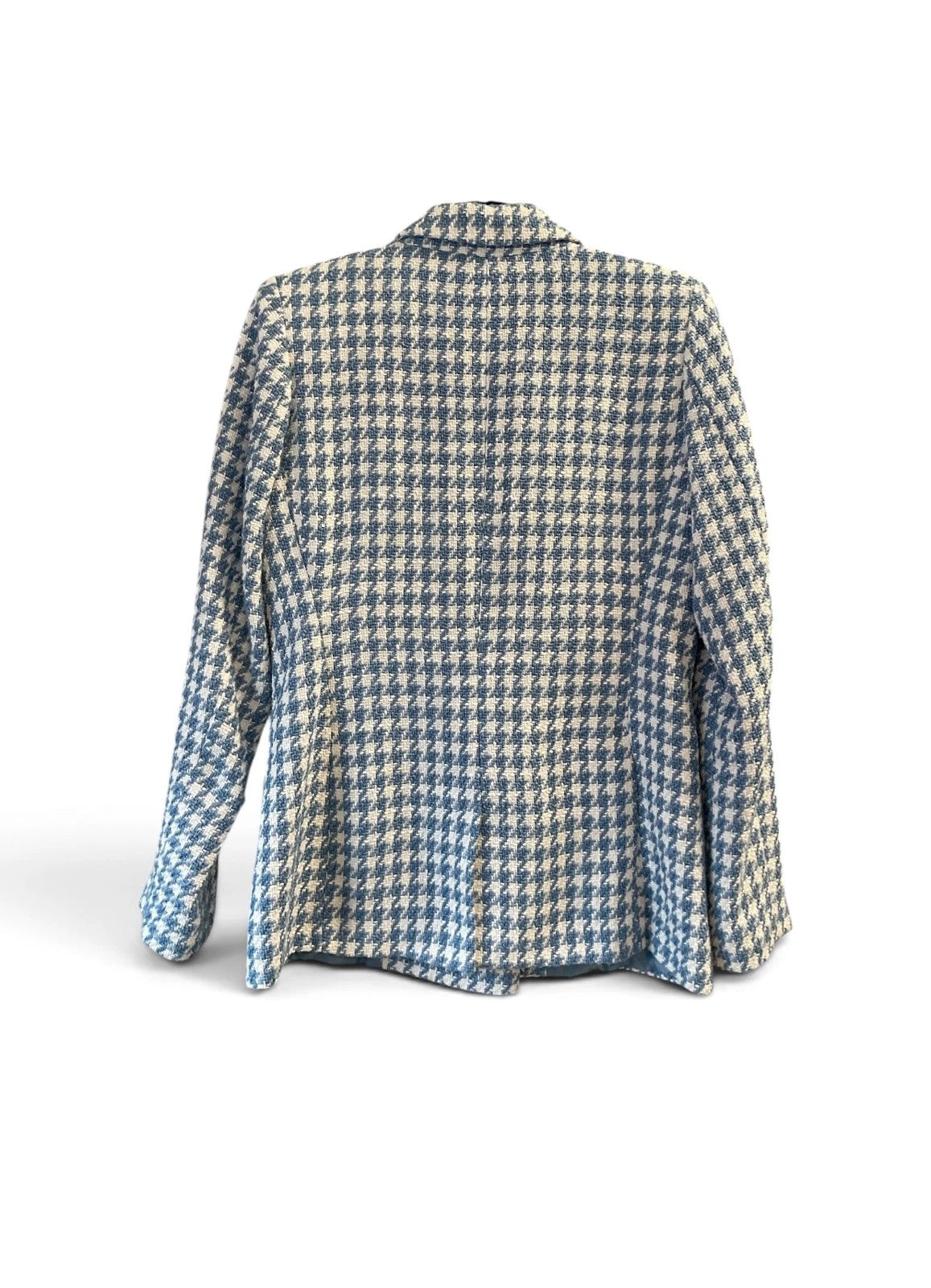 Tu Woman Blue And White Blazer Sz-12 10408GM