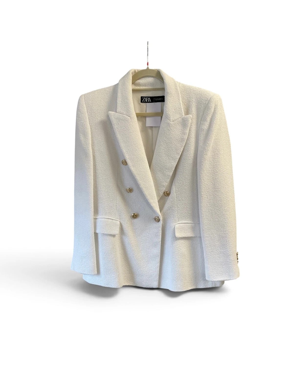 Zara White Blazer Sz-XL 10407GM