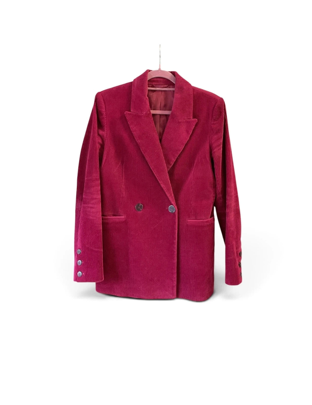 &Other Stories Burgundy Corduroy Blazer Sz-40 10409GM