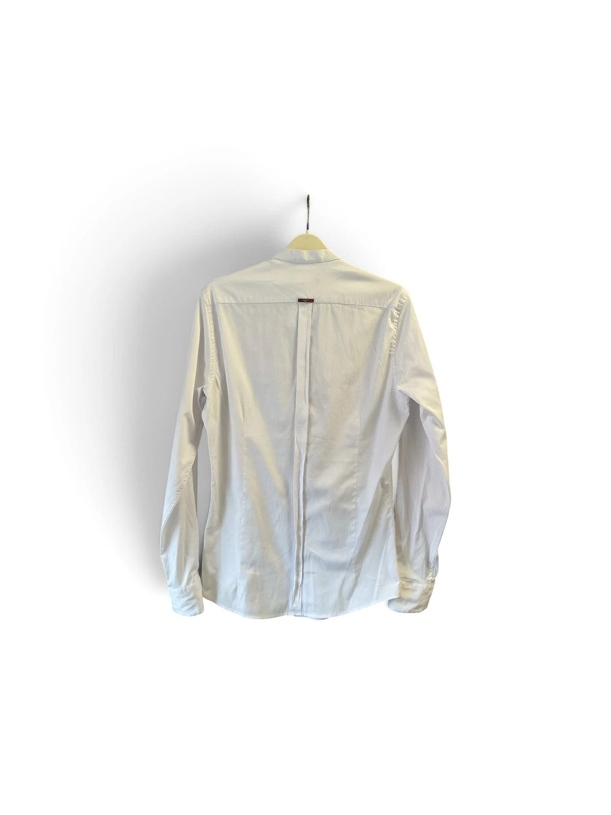 Rubaska White long sleeve snap-up slim fit shirt Sz-S 10385TCH