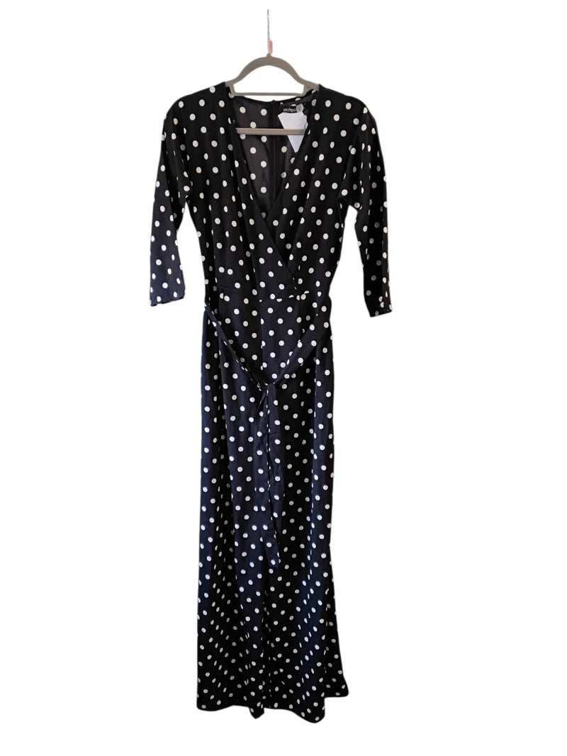 Boohoo Tall Jumpsuit Black&White Sz-12 10425LW