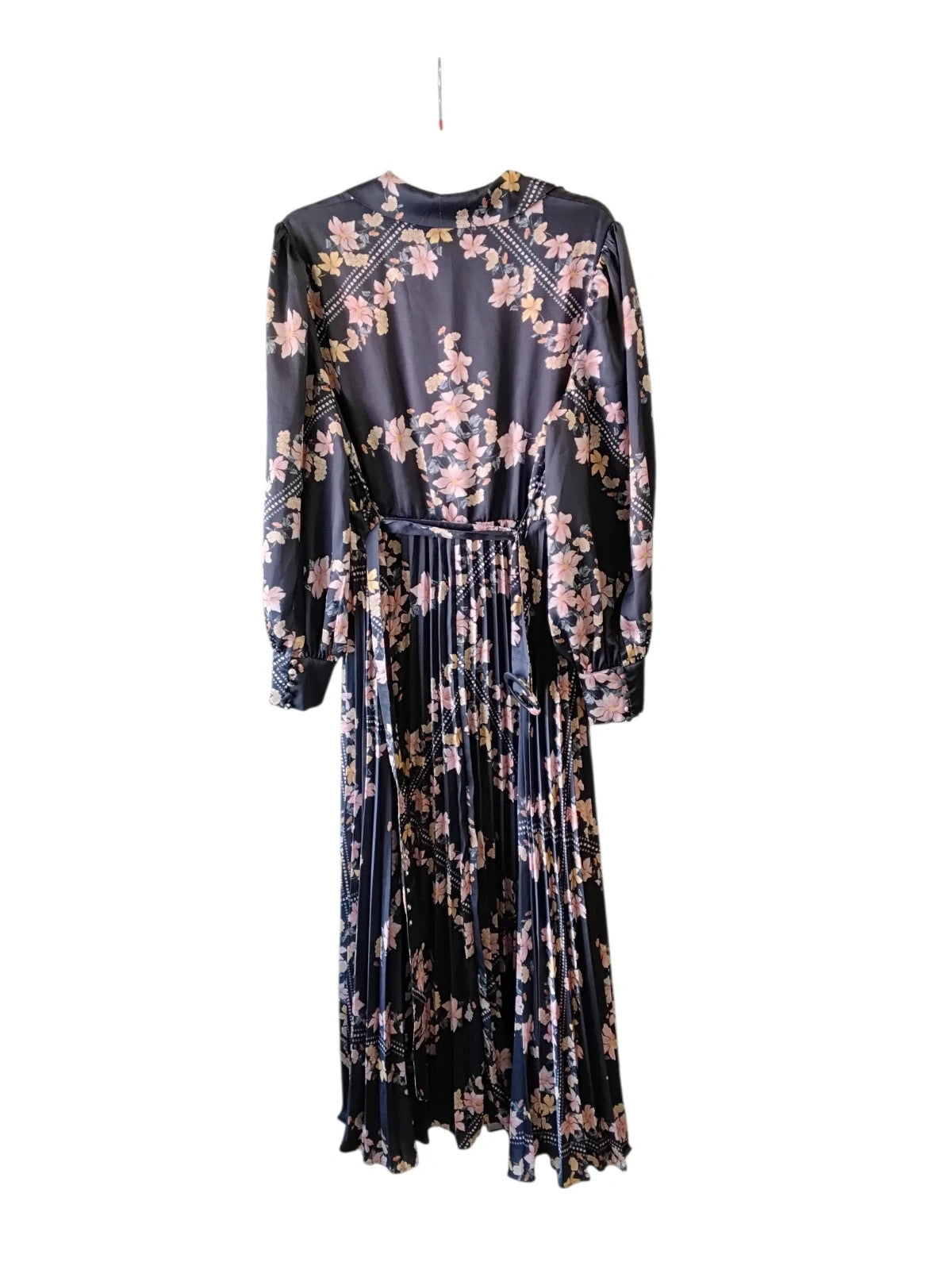 Monsoon Dress Grey Print Sz-16 10428LW