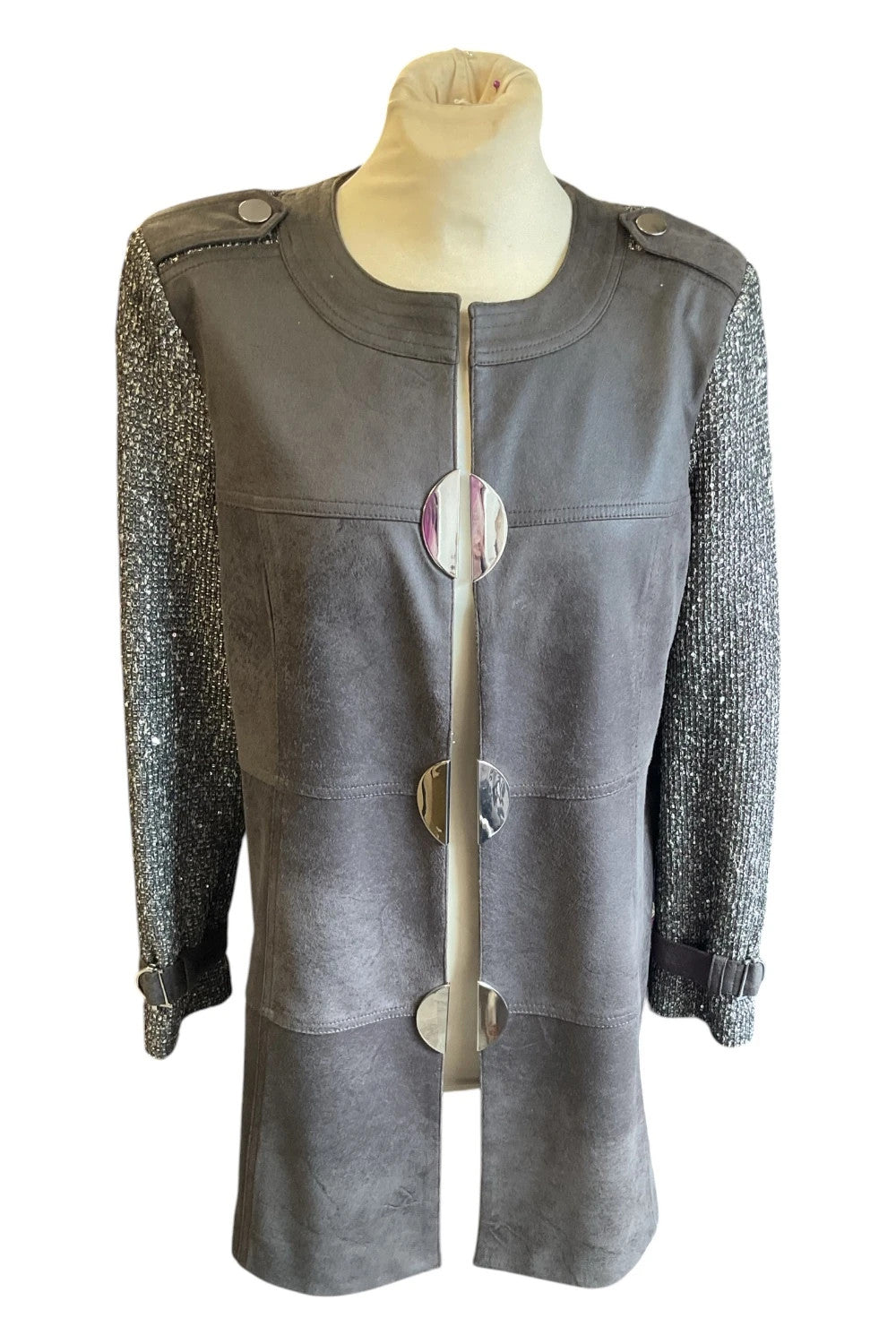 Extenzo Paris coat grey size-44 10417GM
