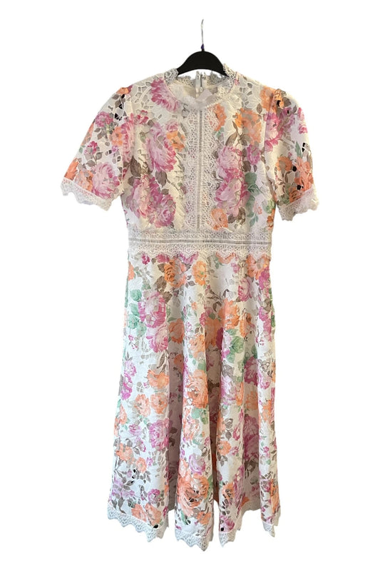 Stella Morgan NWT dress white print size-8 10440MG