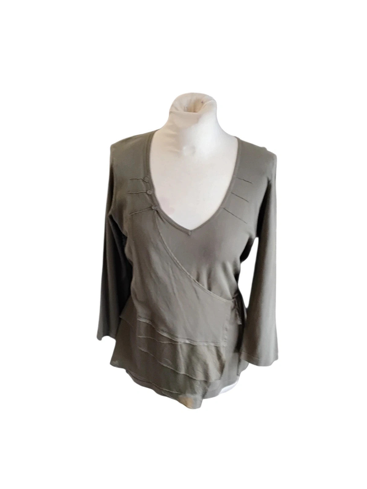 Fleur de Sel BNWT  top khaki size-44 10391SSC