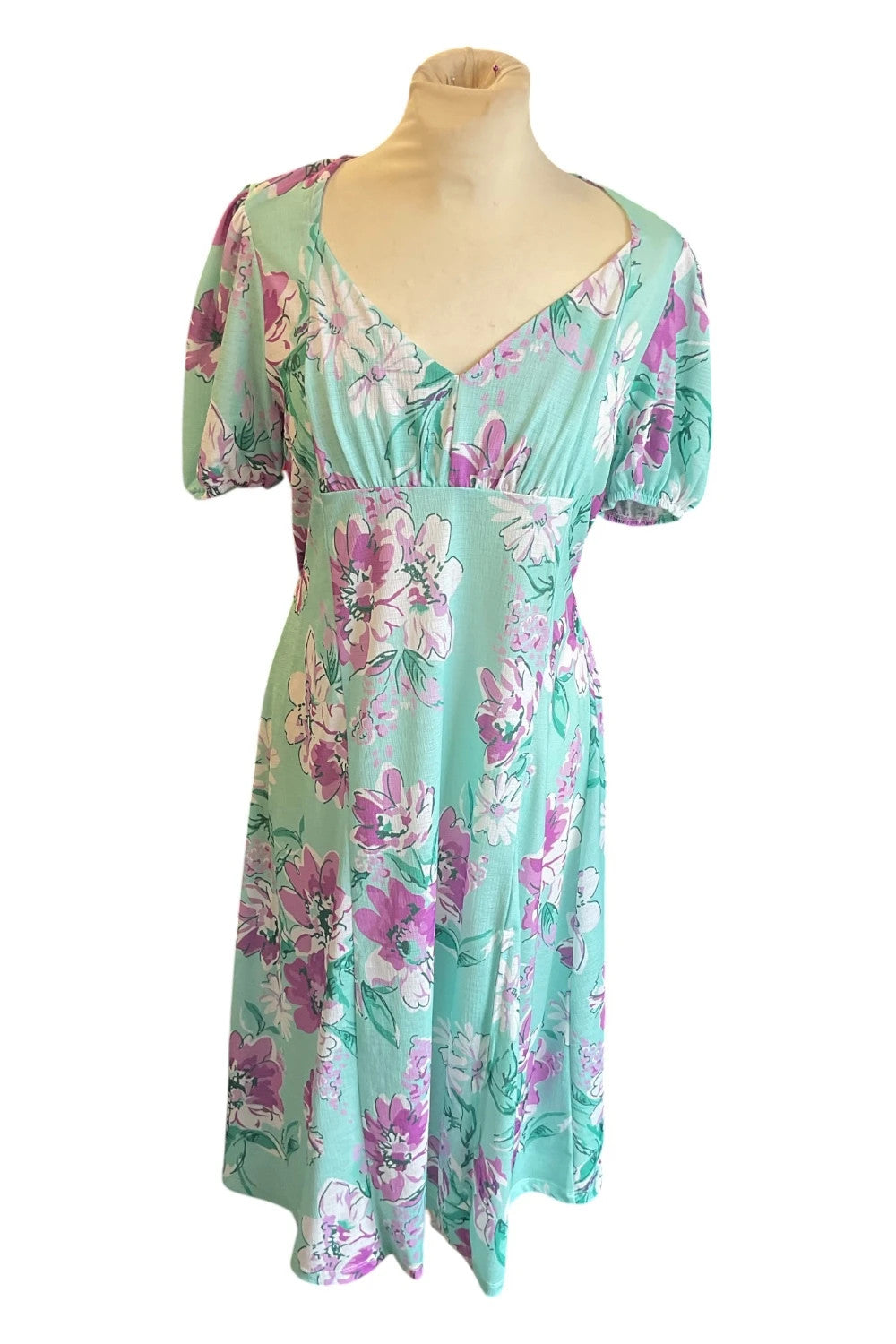 Boohoo dress mint and purple size-8 10448KG