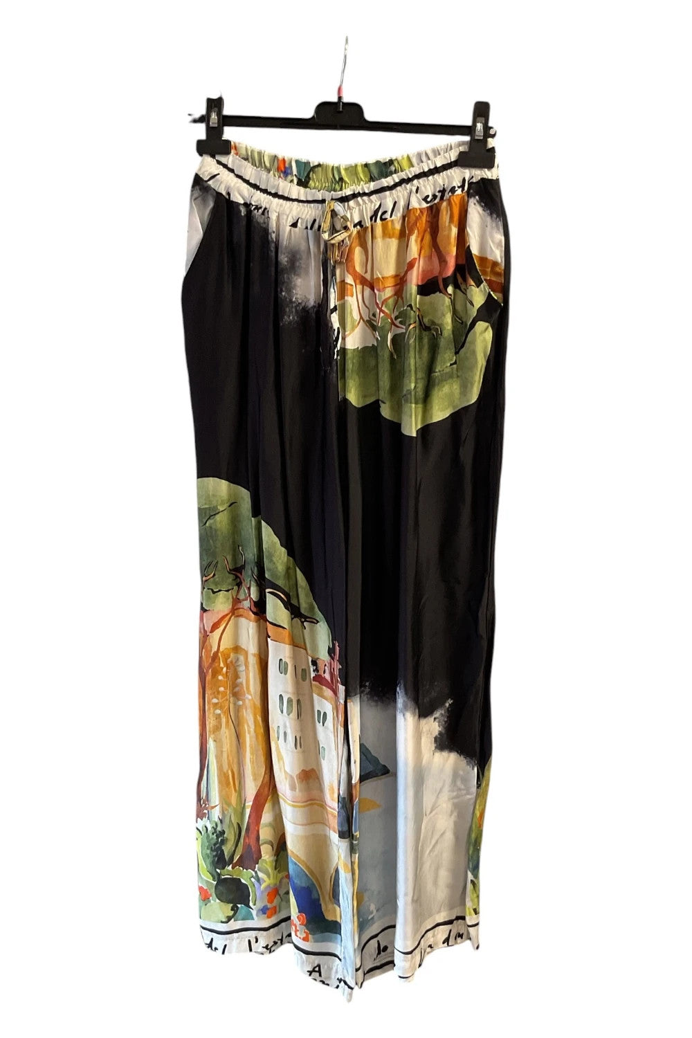d.e.c.k by  Decollage Trousers black print size-one 10461BG