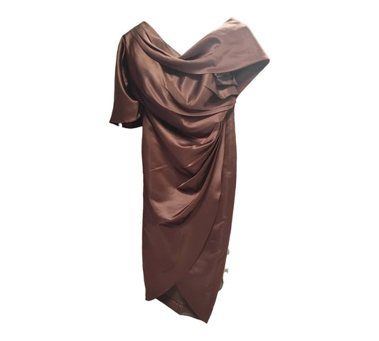 Miss Acc brown dress, size-18, 10482YS