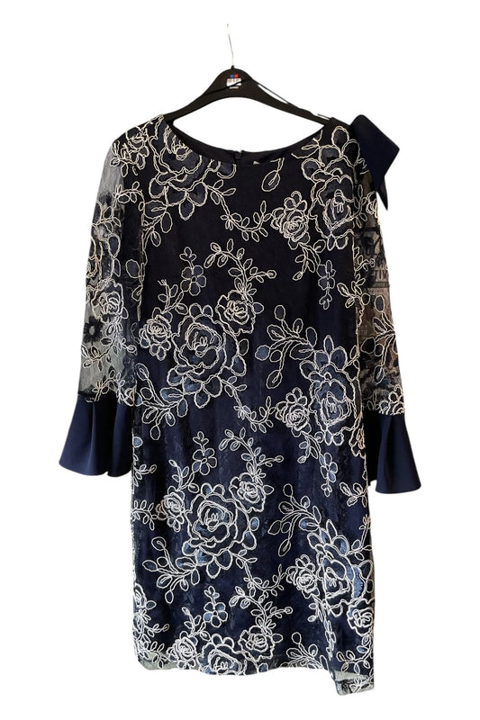 Gina Bacconi dress navy size-16 10495MMHU