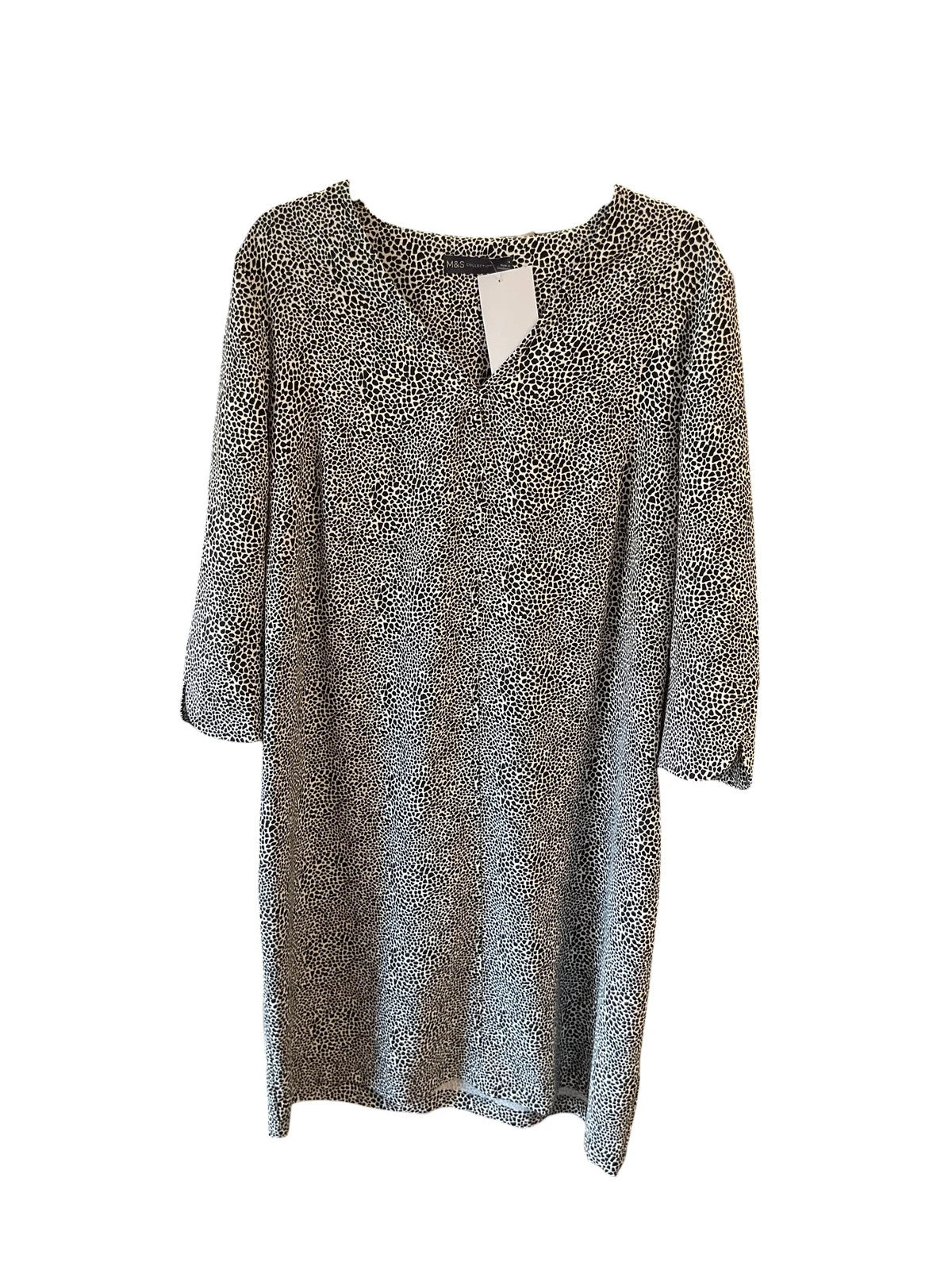 M&S Dress black and white size-14 10535MG
