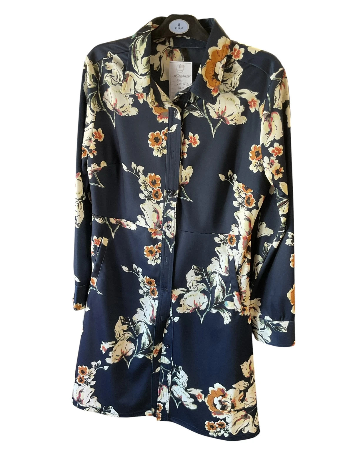 Elli White dress navy print size-M/L 10551GB
