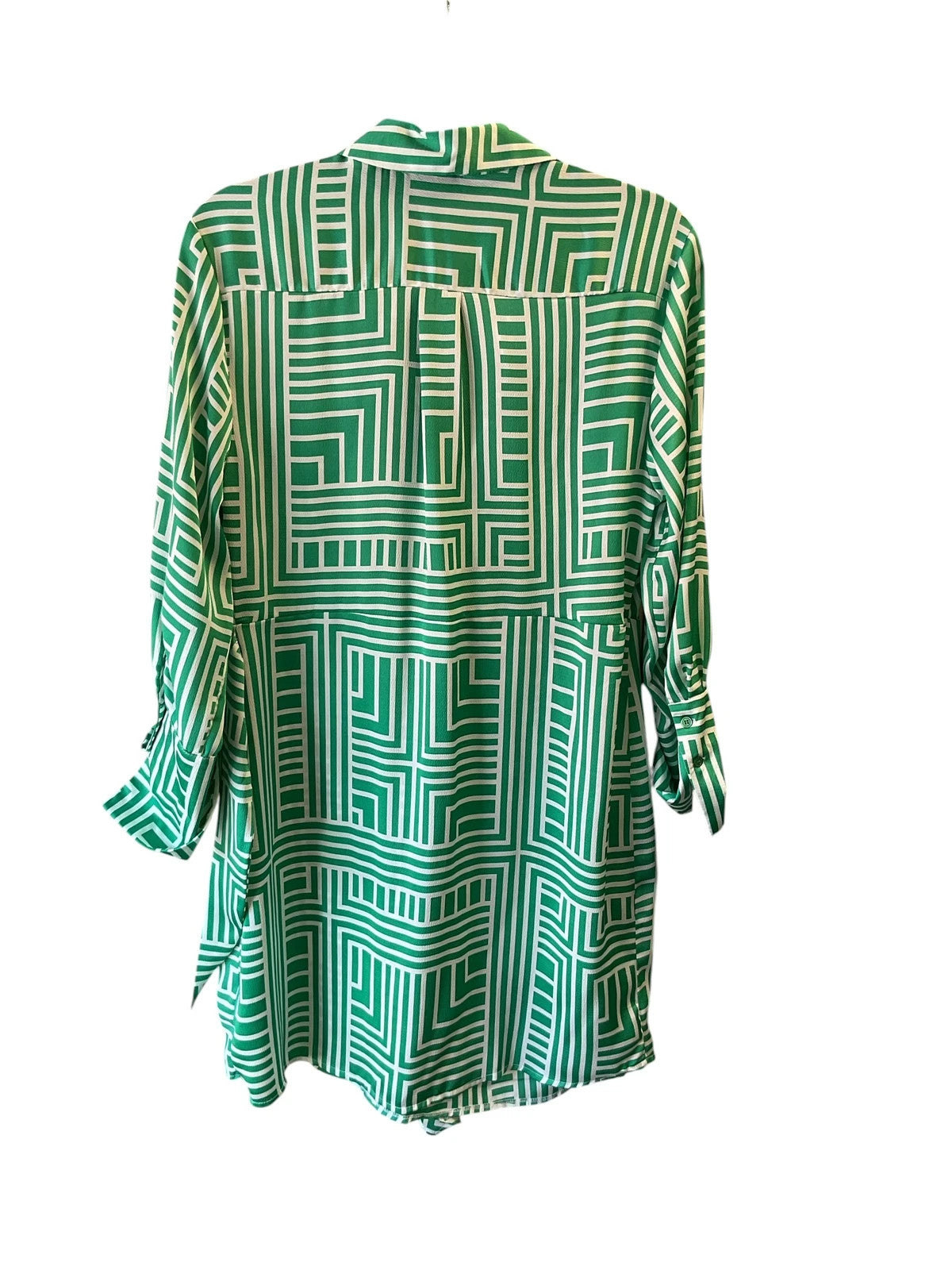 Dunnes NWT Dress green and white size-m 10543HMN