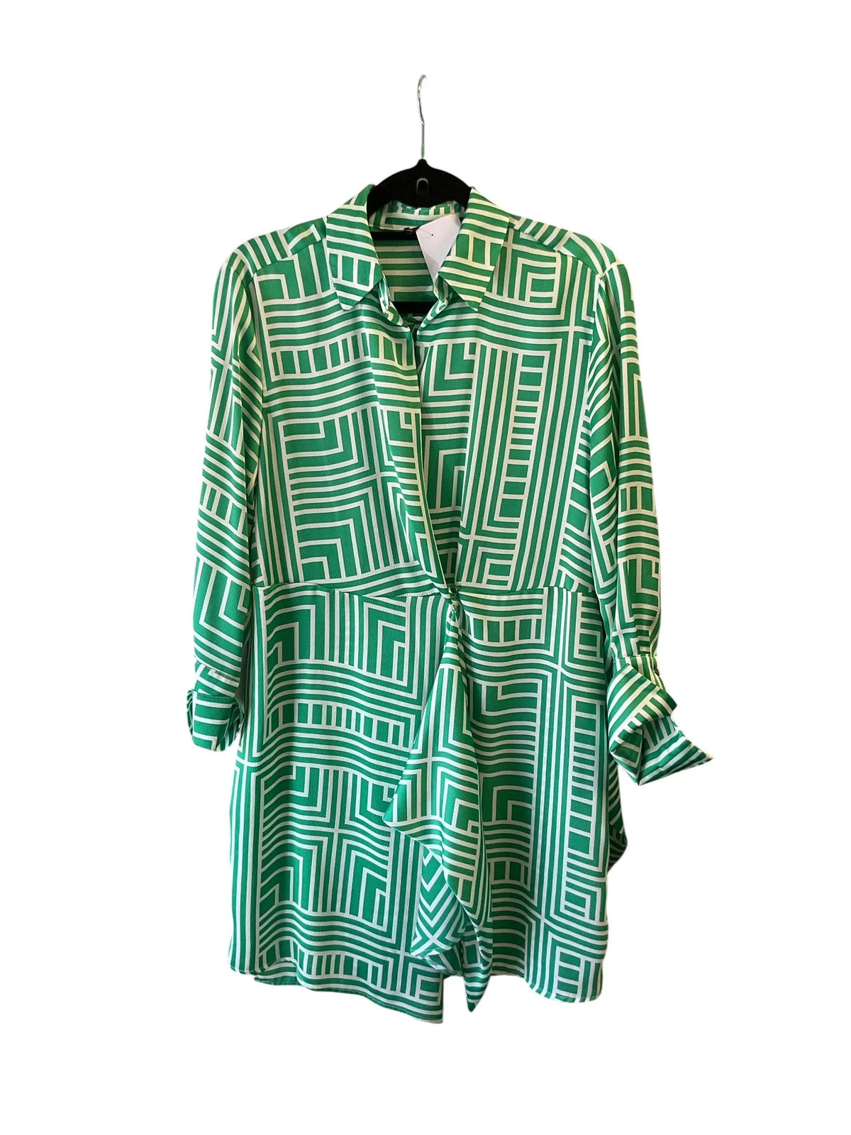 Dunnes NWT Dress green and white size-m 10543HMN