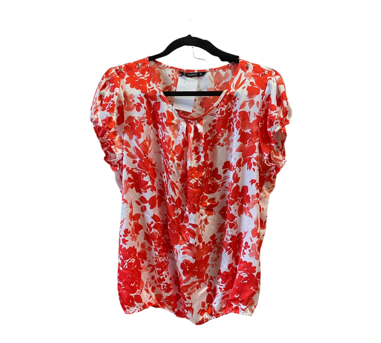 Dunnes red floral blouse, size-20, 10542HMN