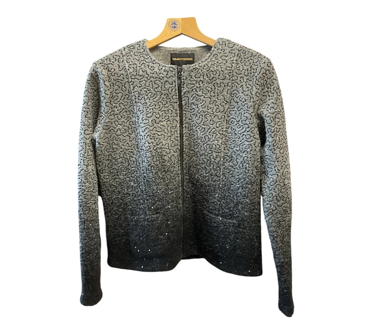 Clementsribeiro black and grey jacket, size-S, 10584DFR