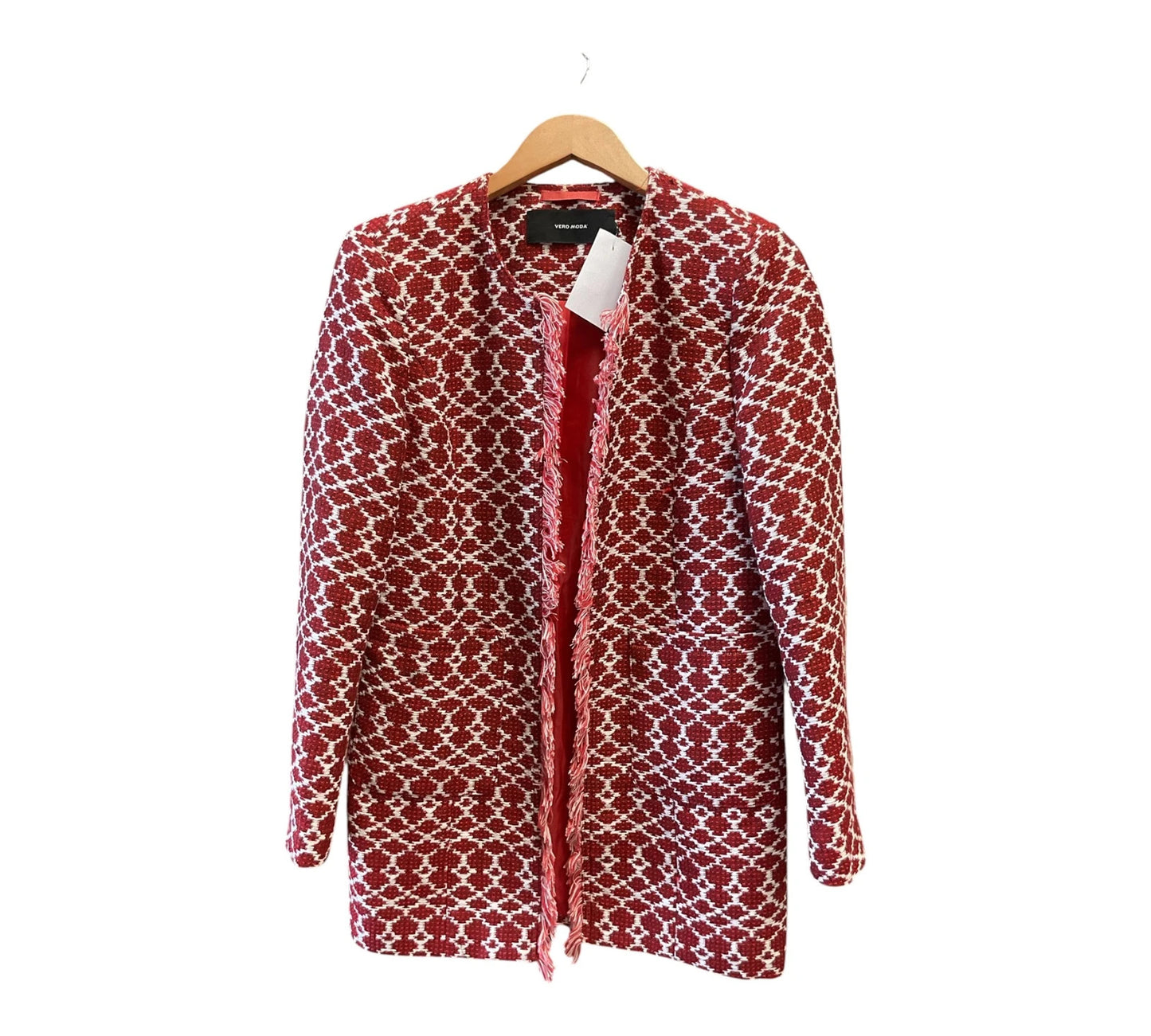 Vero Moda Red and white cardigan, size-S, 10580DFR