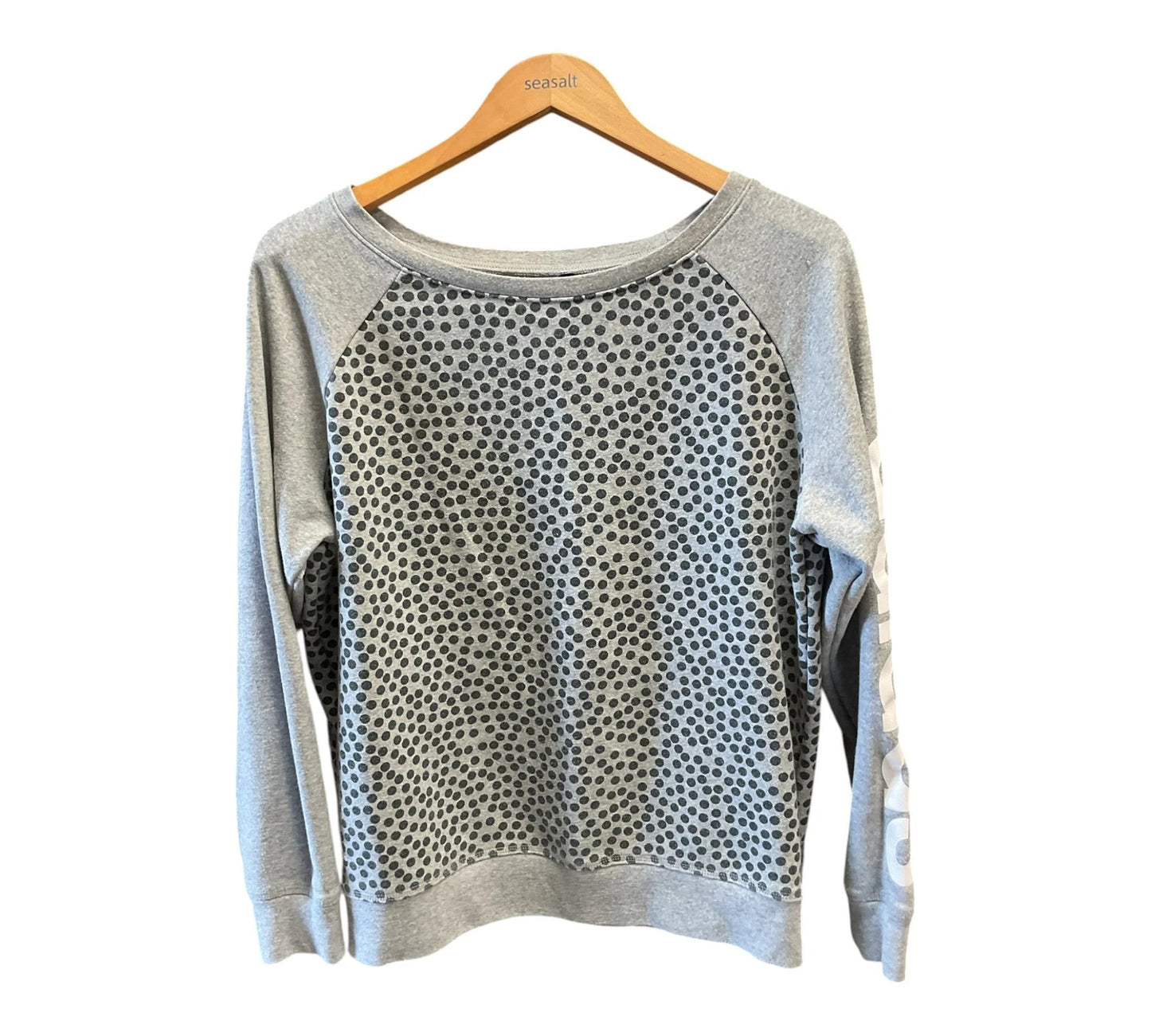Climalite grey with black polka sweetshirt, size-L, 10634CMG