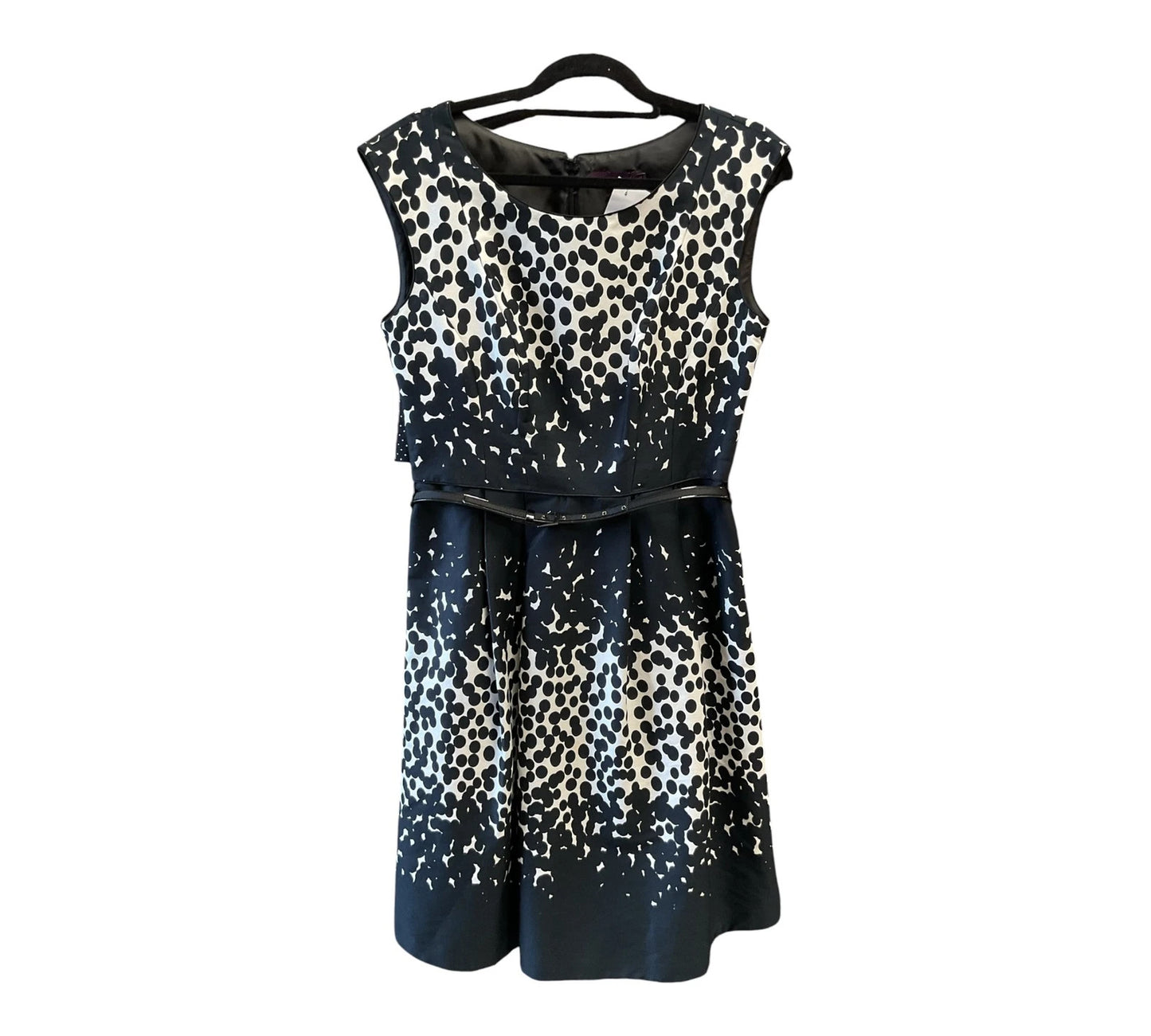 Debut black and white dress, size-14, 10545MVE