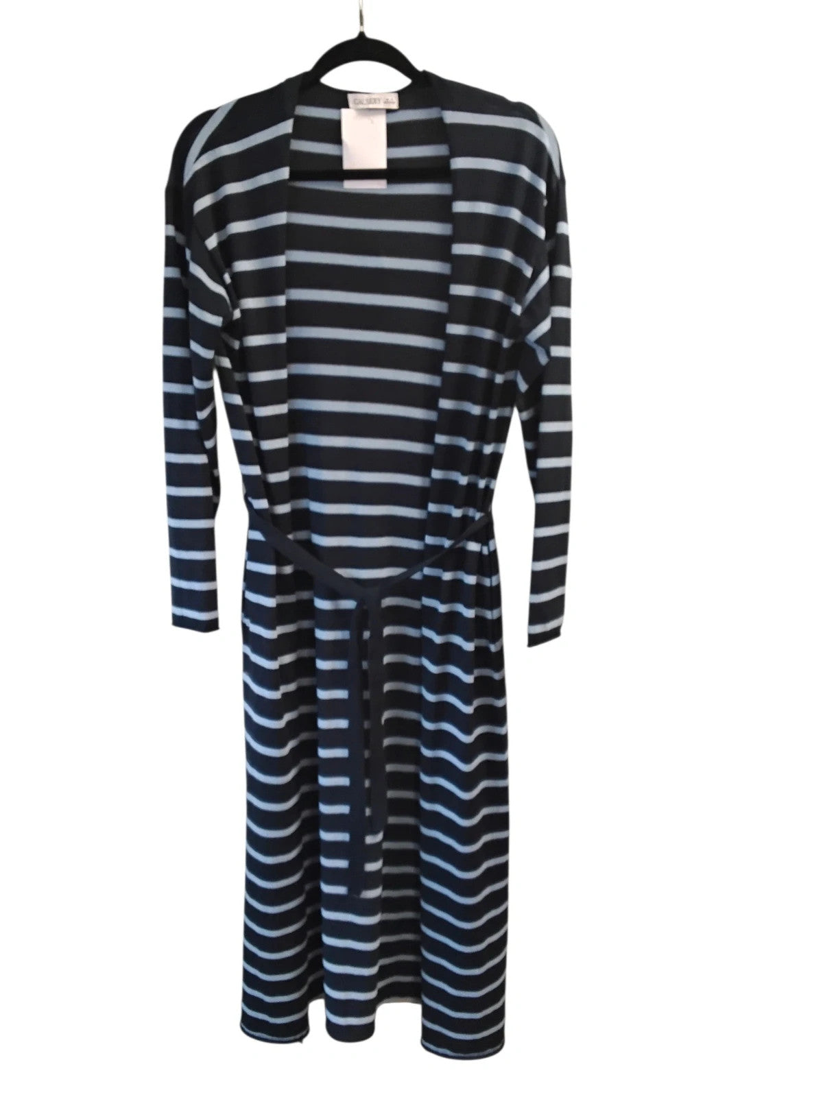 Gallery Long Cardigan Blue Stripe Sz-S 10586DFR