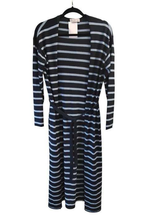 Gallery Long Cardigan Blue Stripe Sz-S 10586DFR