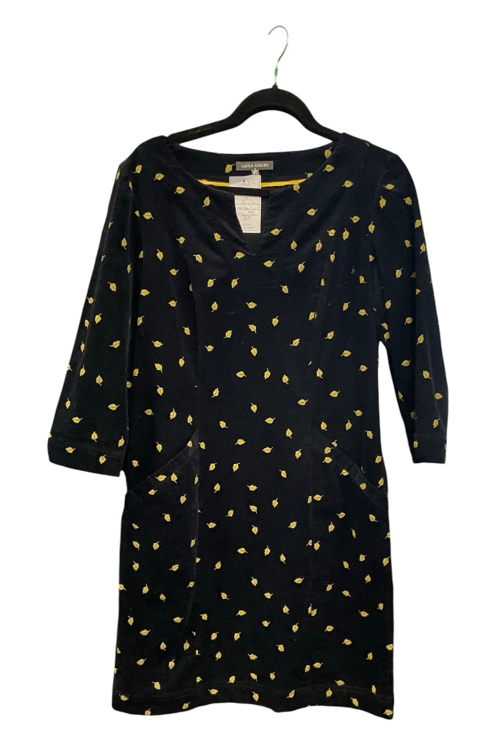 Laura Ashley corduroy dress navy size-10 10641KOK