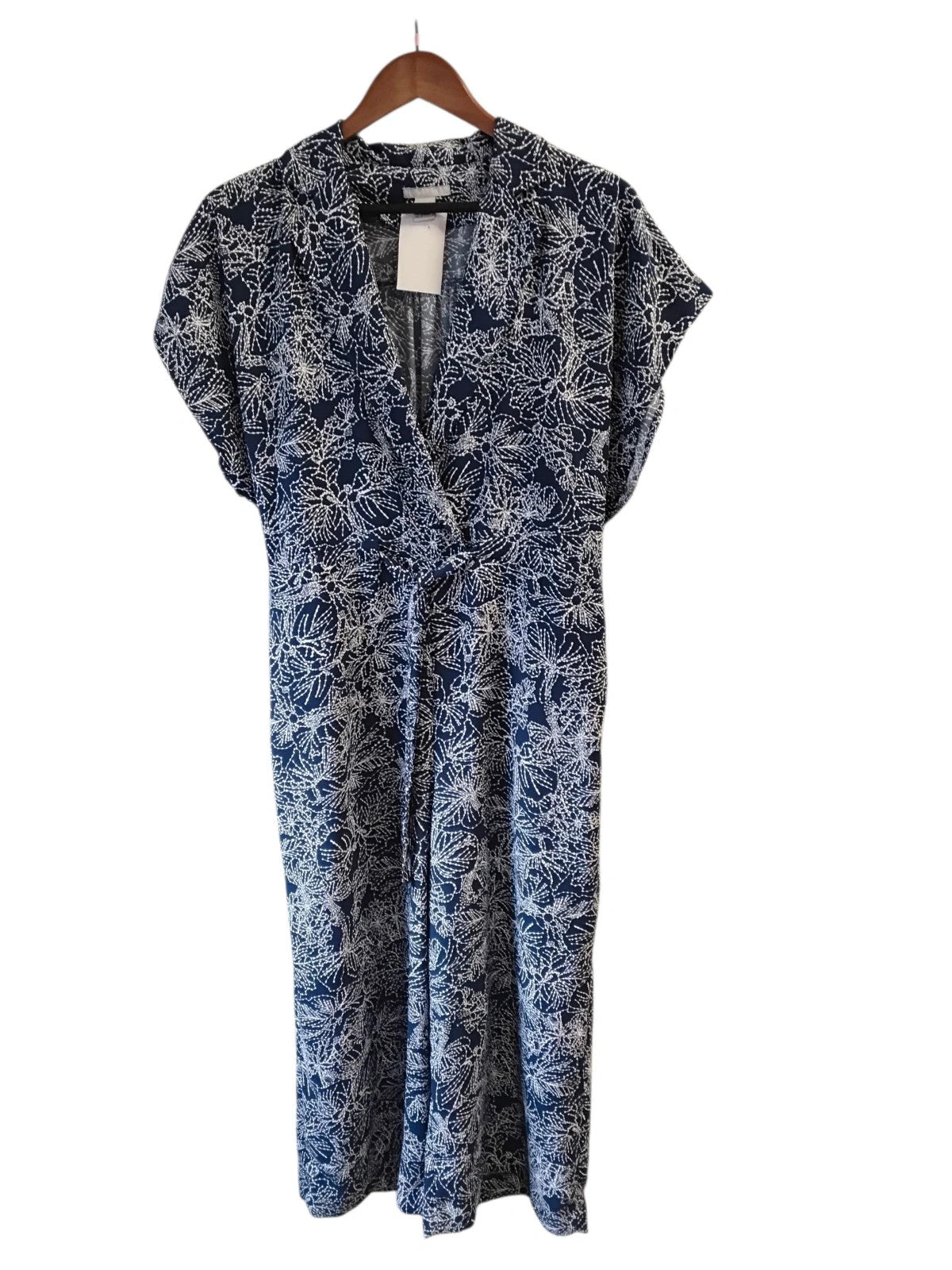 H&M Jumpsuit Blue Print Sz-12 10597DFR