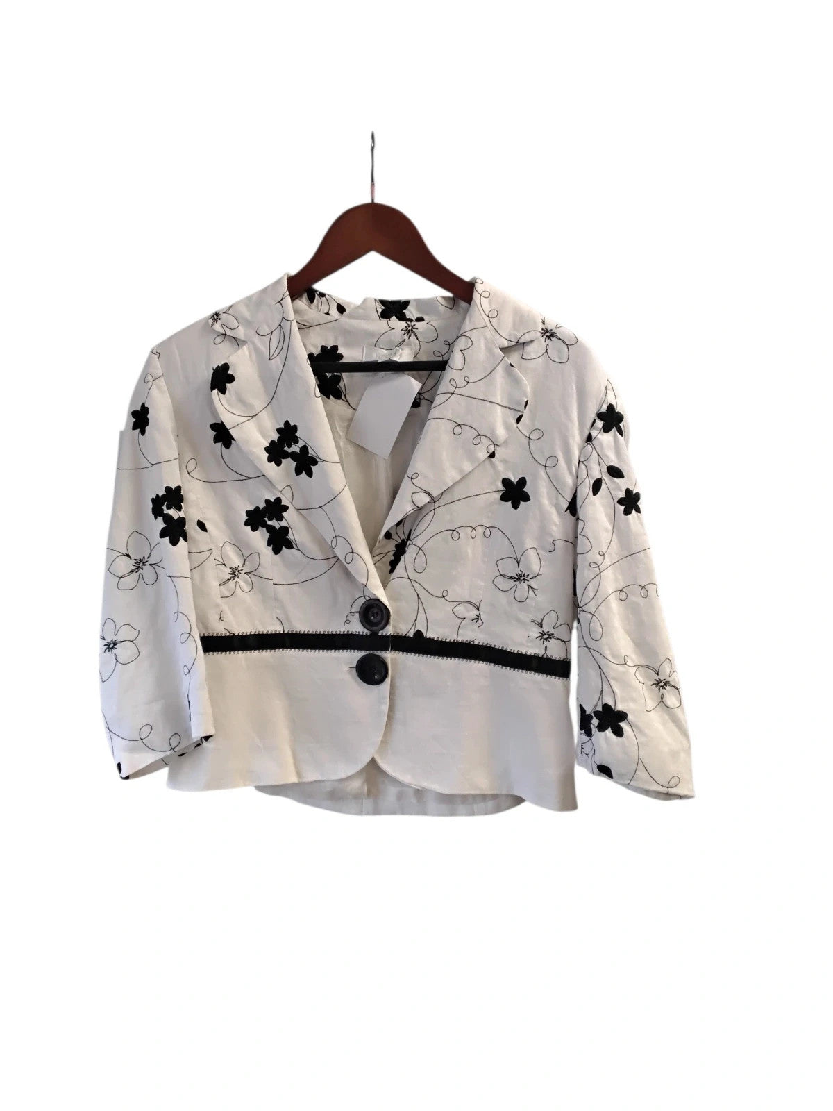 Fee G Jacket White&Black Sz-12 10593DFR