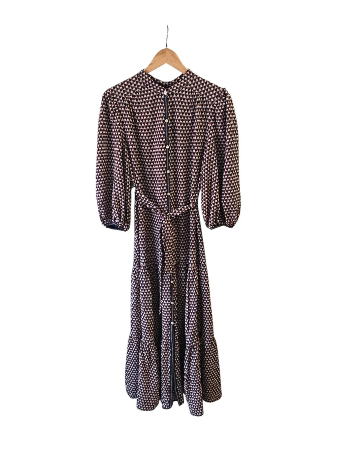 Max Studio Maxi Dress Blue Print L 10651YFE