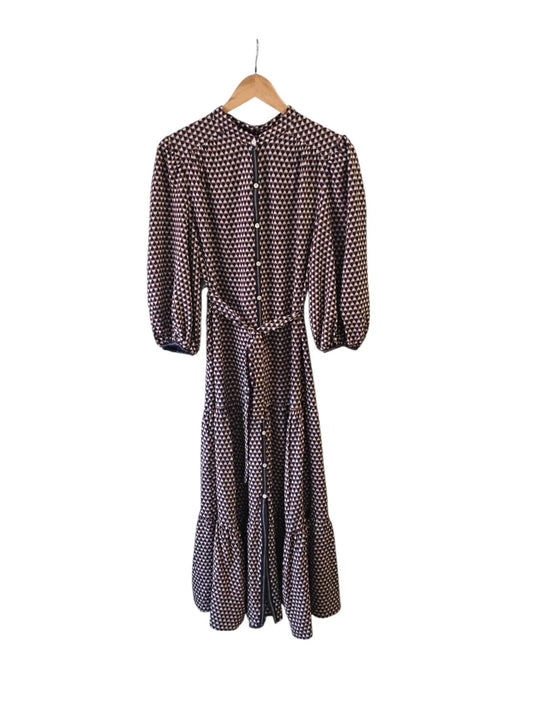 Max Studio Maxi Dress Blue Print L 10651YFE