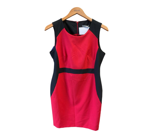 South red and black dress, size-12, 10620CMG