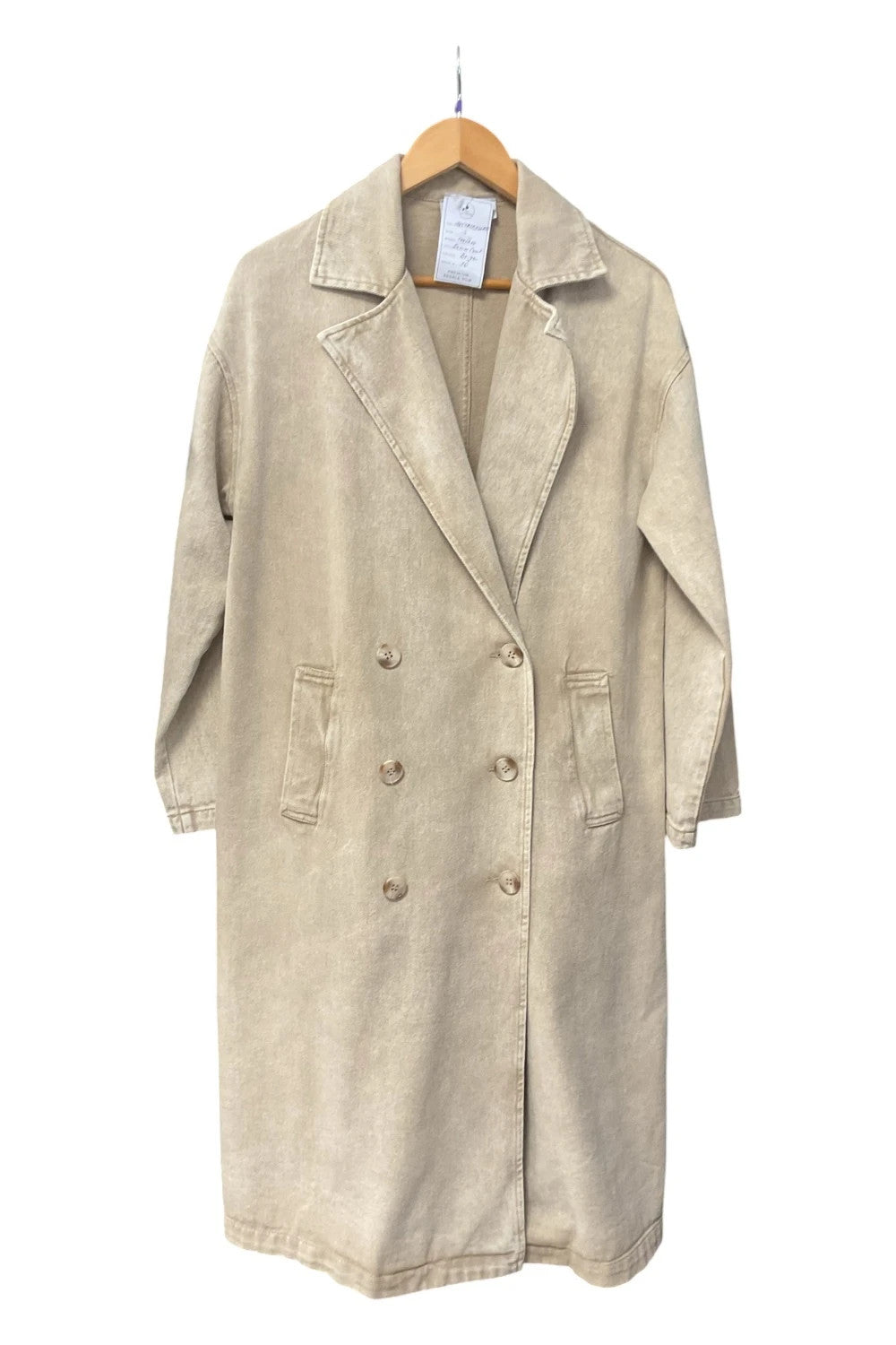 Feelhoo denim coat beige size-s 10654AOB