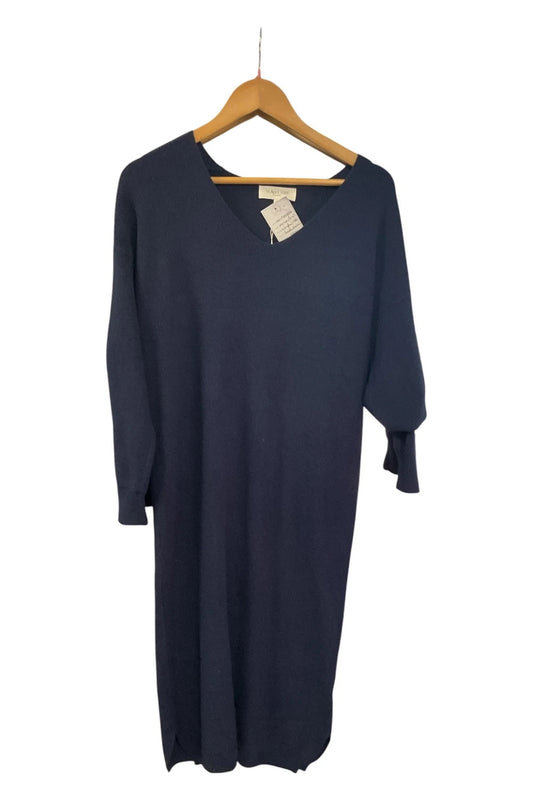 In April 1986 BNWT sweater dress navy one size (8-14) 10661PMD