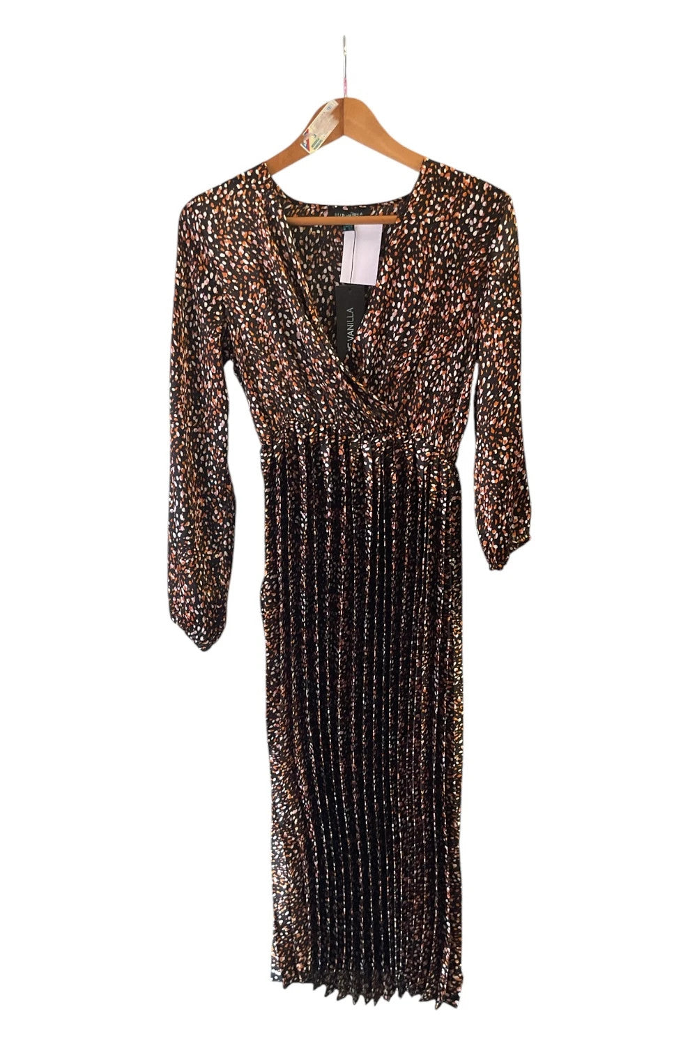 Blue Vanilla BNWT dress black orange size-12 10662PMD