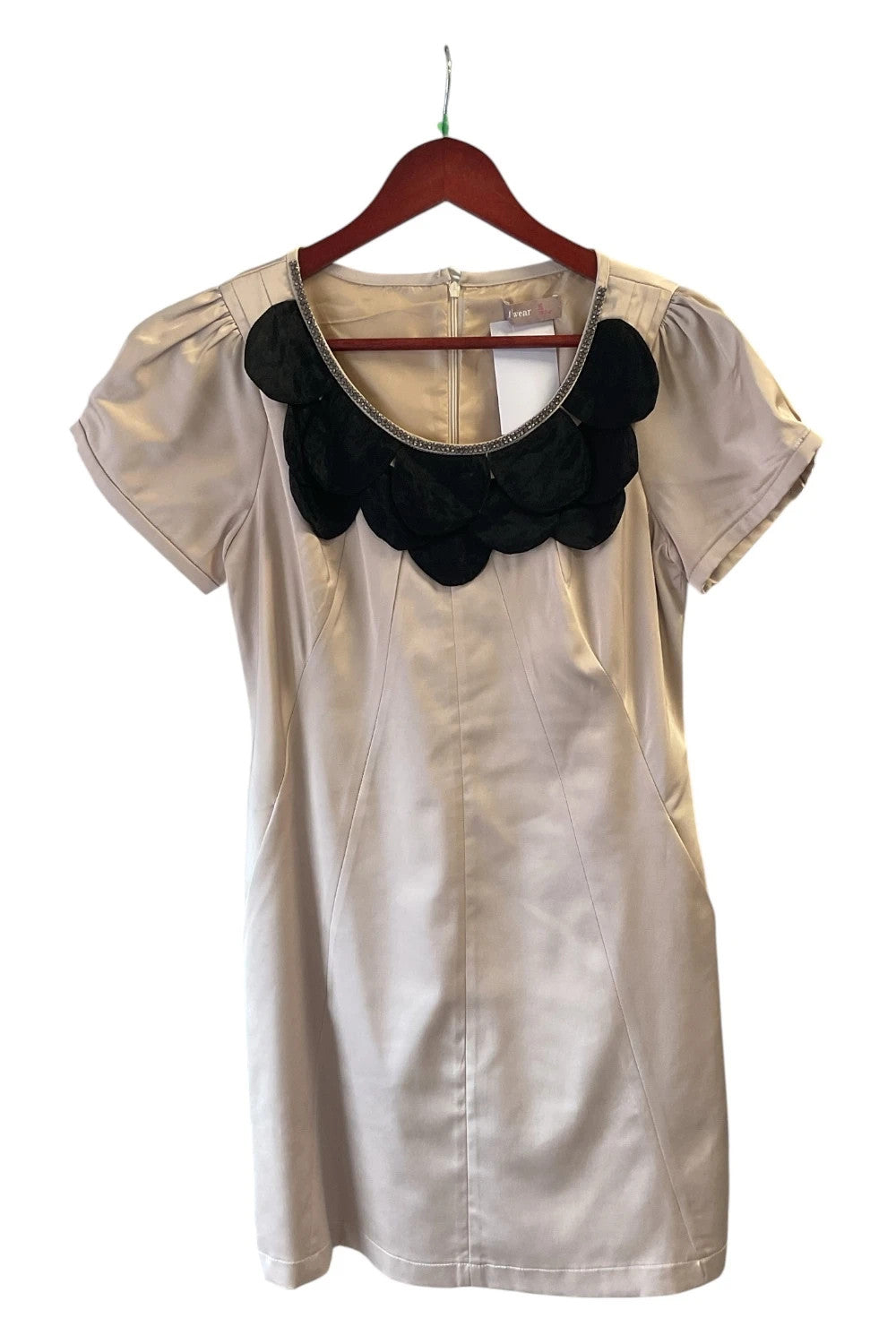 Awear satin A-line dress beige size-10 10619CMG
