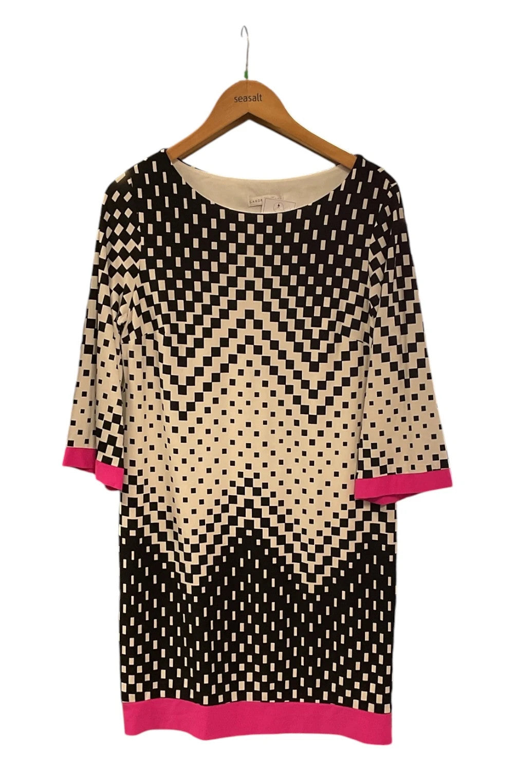 Sandra Darren dress black and white size-10 10585CMG
