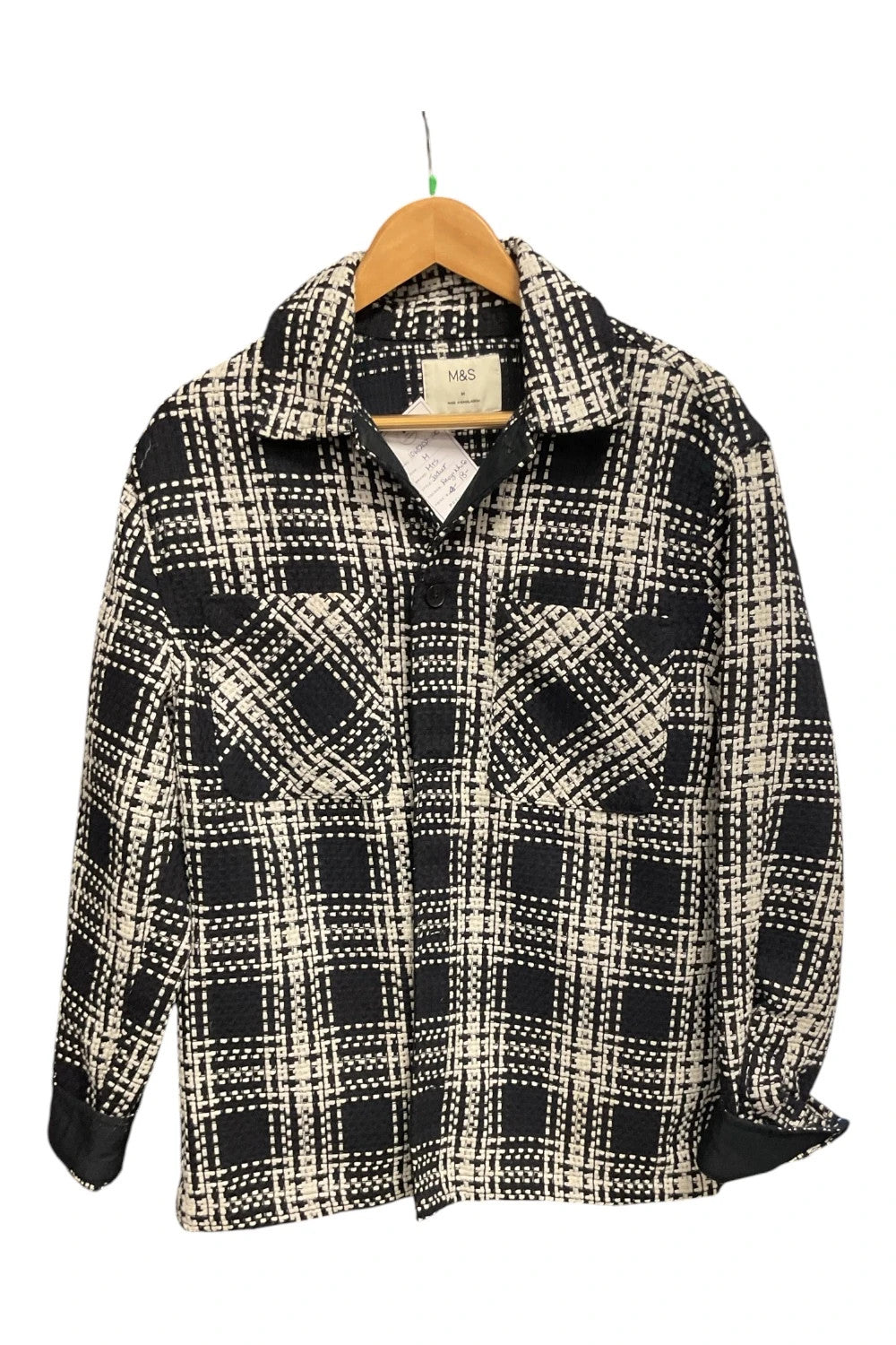 M&S jacket navy and white size-M 10682CDC