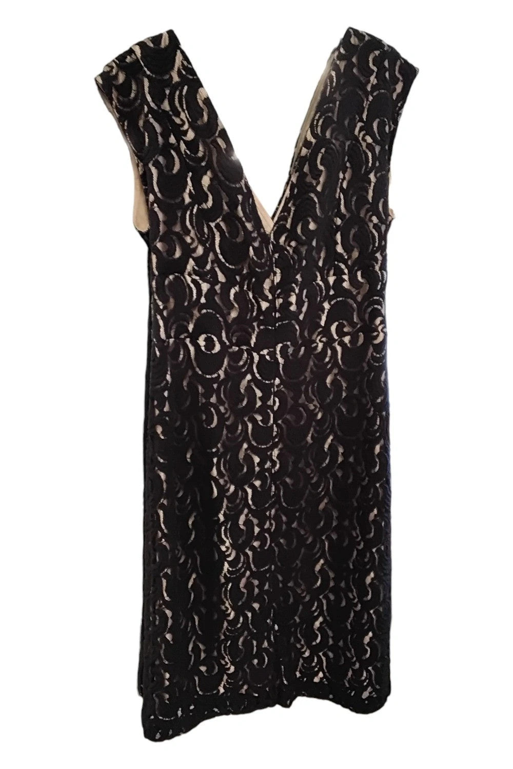 Peruna black and cream dress size -14 9091CDC