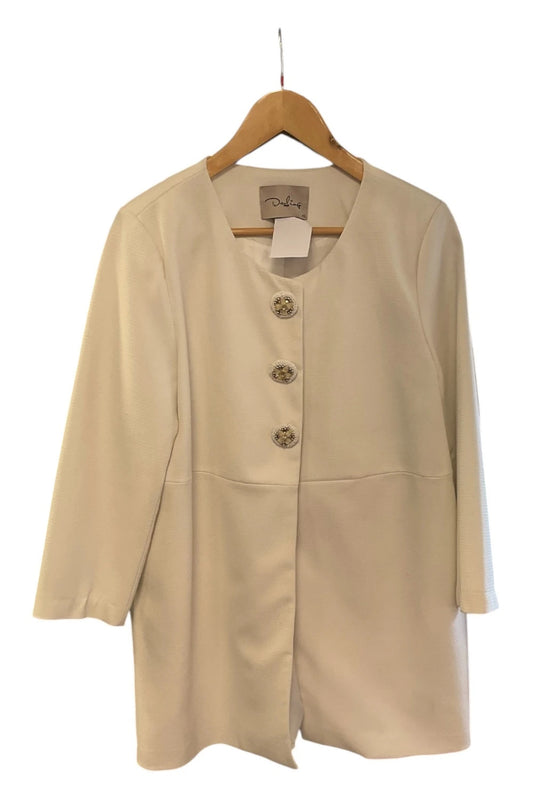 Darling long cardi coat cream size-XL 8554GM