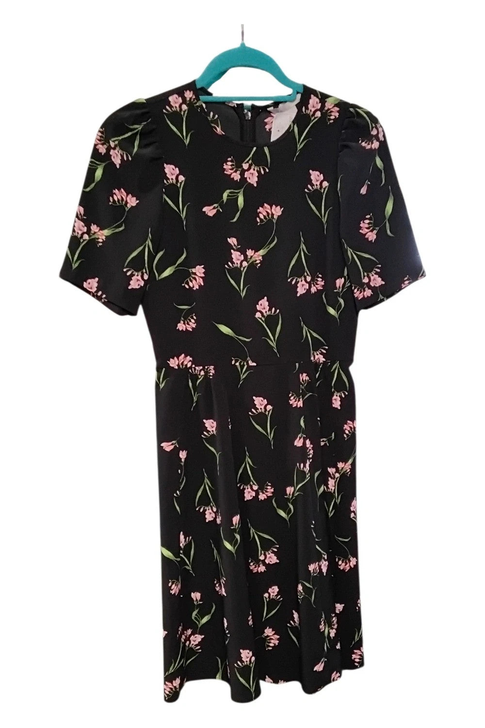 H+M black and pink floral dress Size- S 8187NN