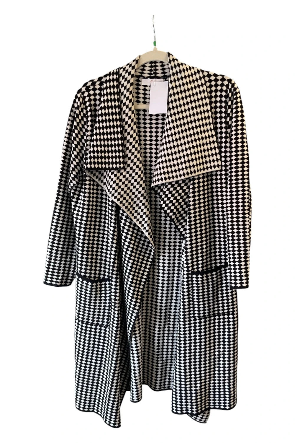 CC fashion long cardi black and white size-S/M 10710CDC