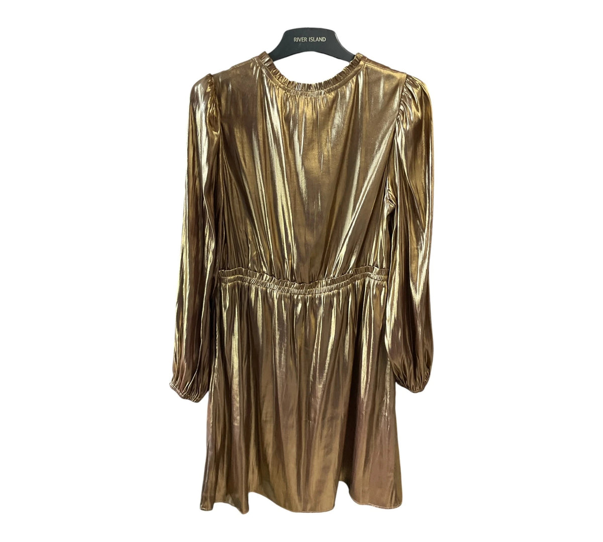 Fat Face gold dress, size-12, 10728NSH