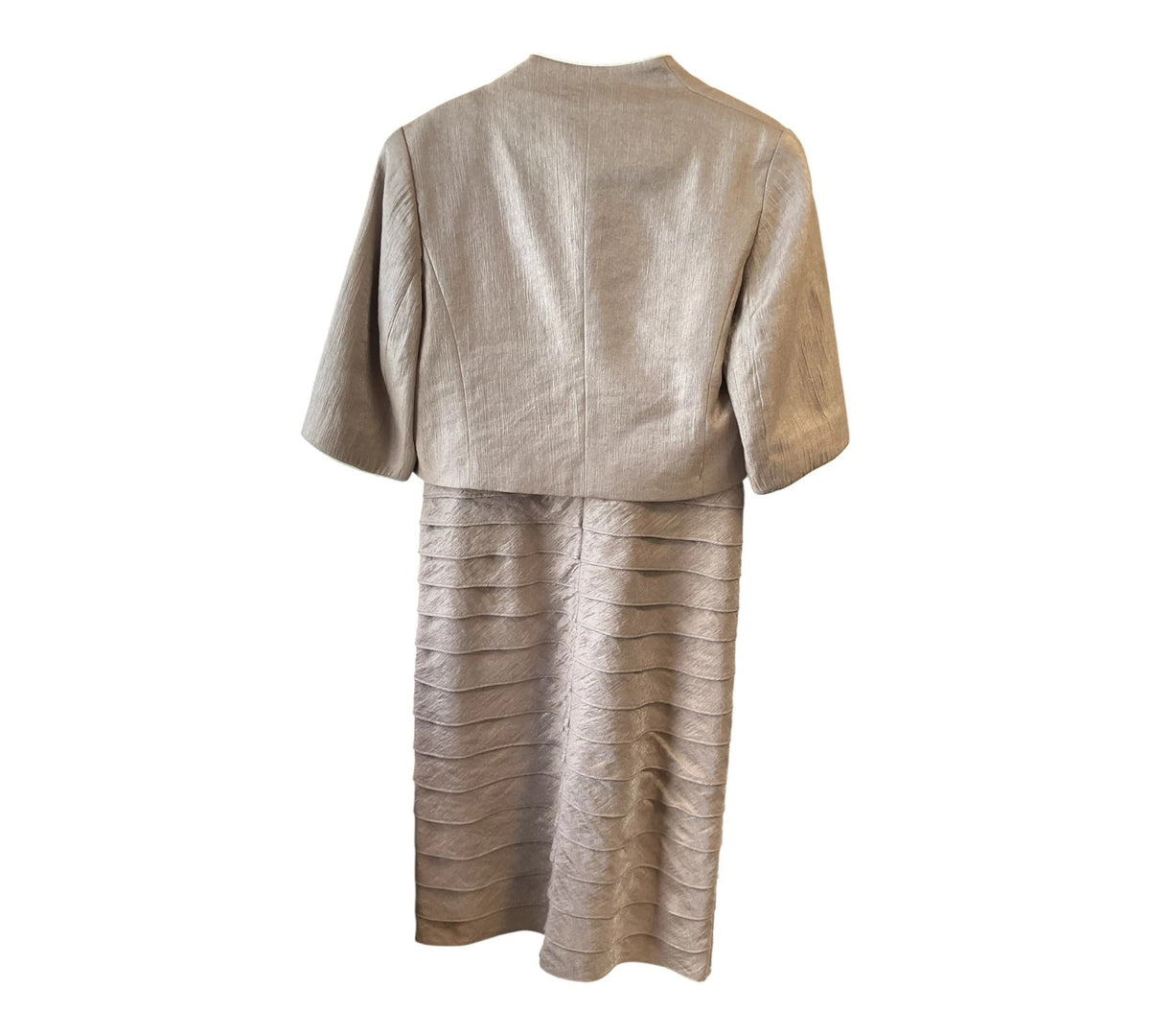 Gold gold beige dress, size-12, 10694JNO