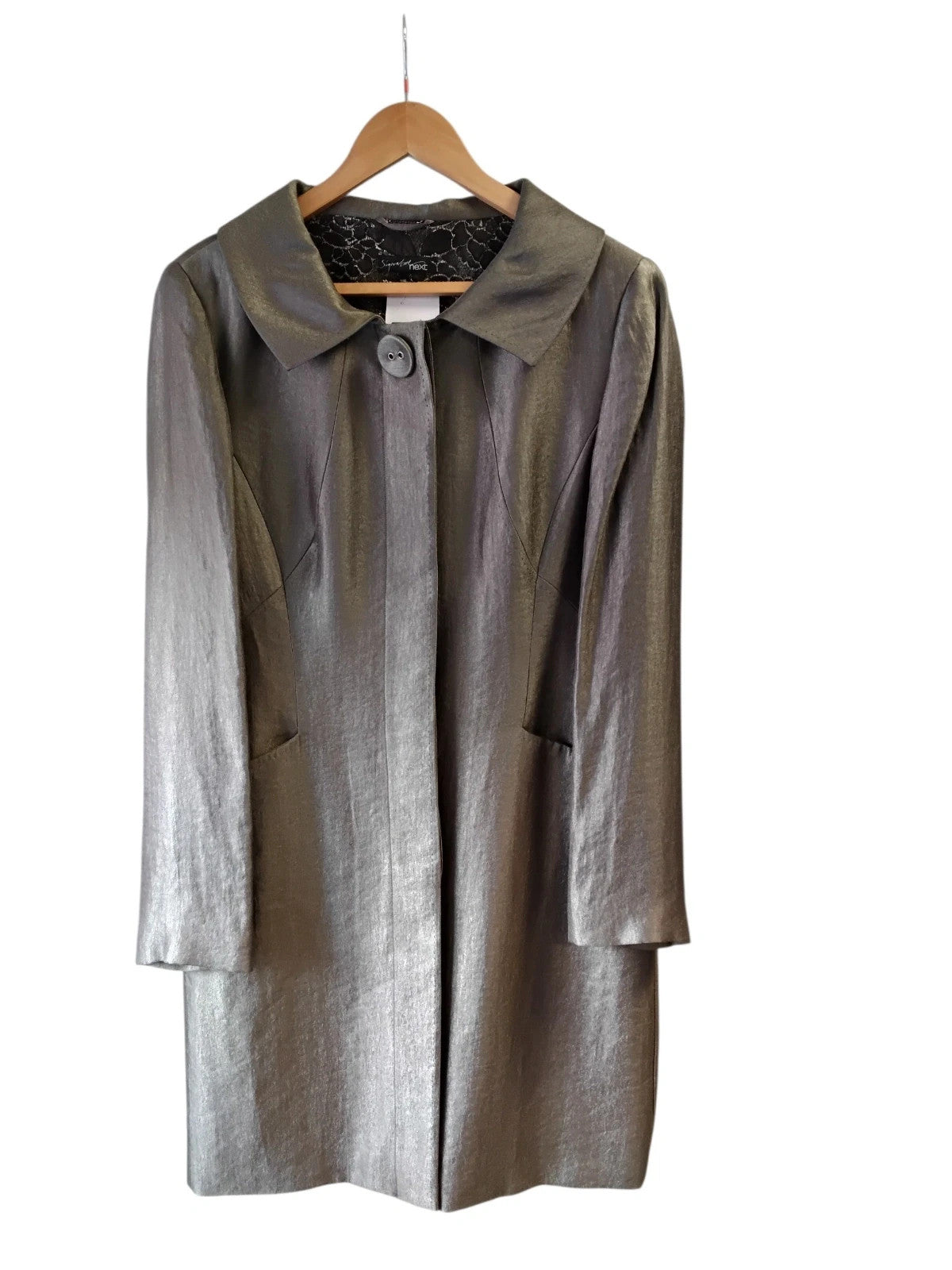 Next Clitter Coat Olive Sz-16 10764CSS